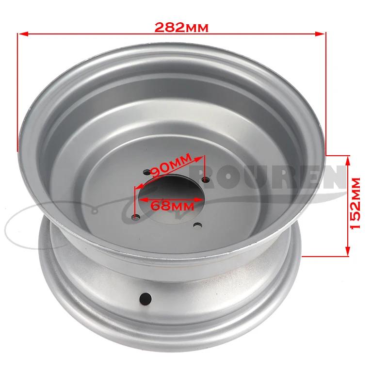 10-Inch Four-Hole ATV Front And Rear Iron Wheels Suitable For 22x10-10 23 21 22x7-10 Tires Four-Wheel ATV Kart Wheel Accessories Front wheel hub