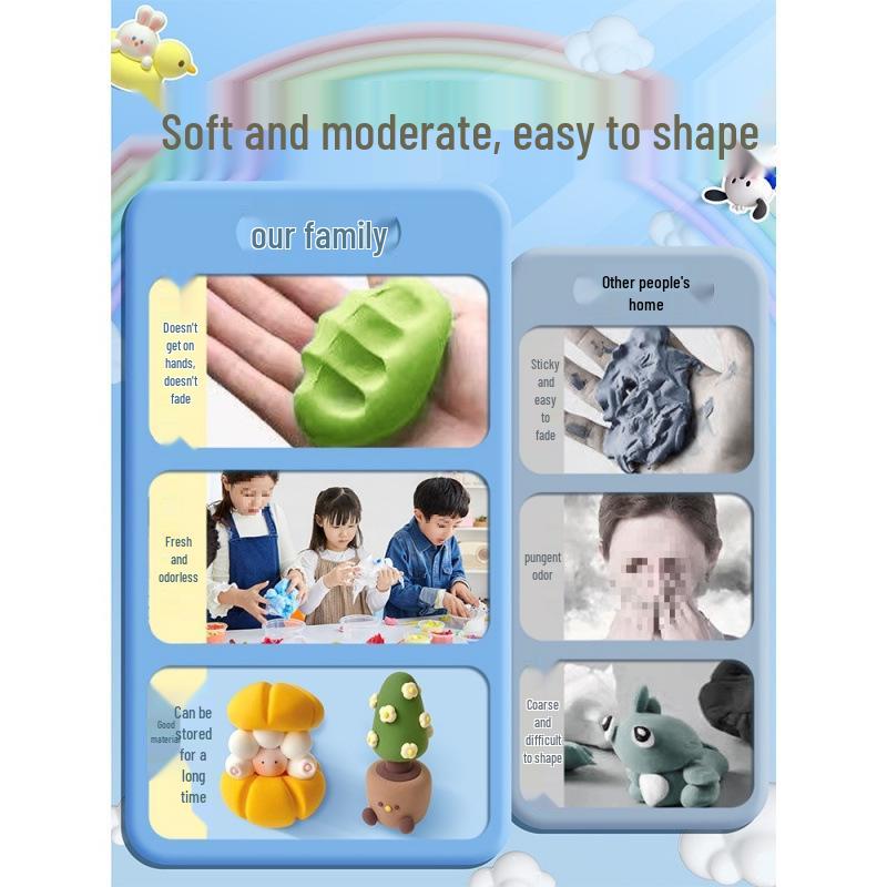 36-Color Playdough Set for Kindergarten & Elementary: Handmade DIY Toy for Kids