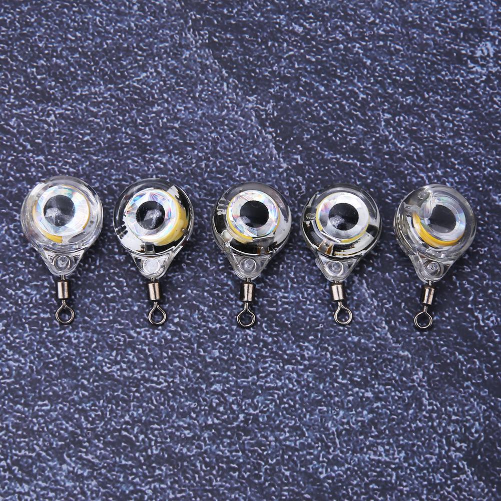 5 Pcs LED Underwater Fishing Light Eye Shaped Night Lamp Lure Attractor Lure Bait Tool