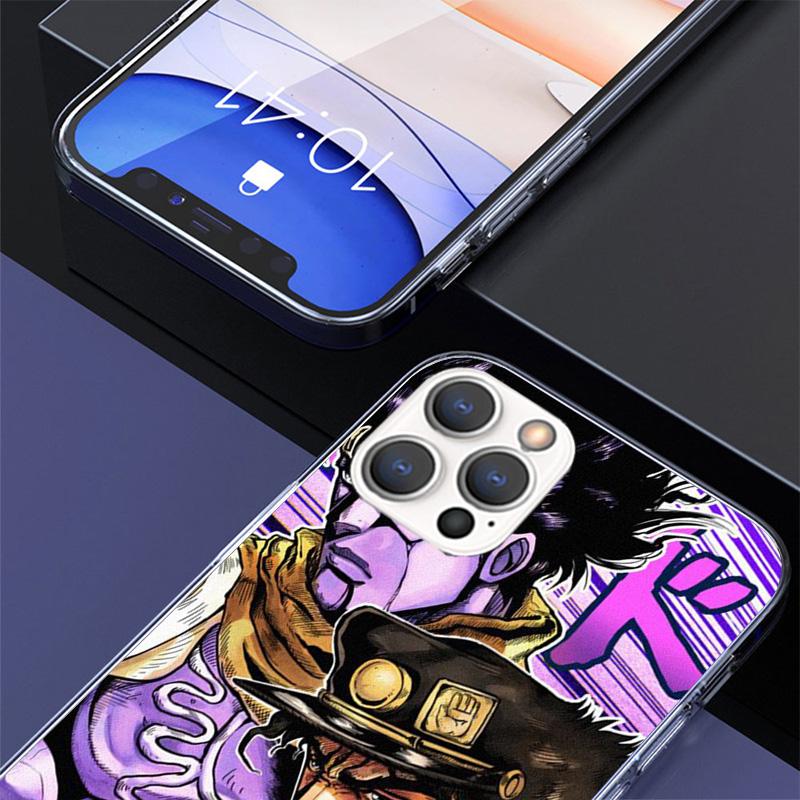 JoJo's Bizarre Adventure Stardust Crusaders Phone Case For iPhone 17 Air 16 Pro Max 16E 15 + 14 Plus 11 12 13 Mini 7 8 SE Gift P