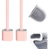 Revolutionary Silicone Flex Toilet Brush Brosses de toilette Ensemble de Brosse de Toilette et Support de séchage Rapide 2PCS