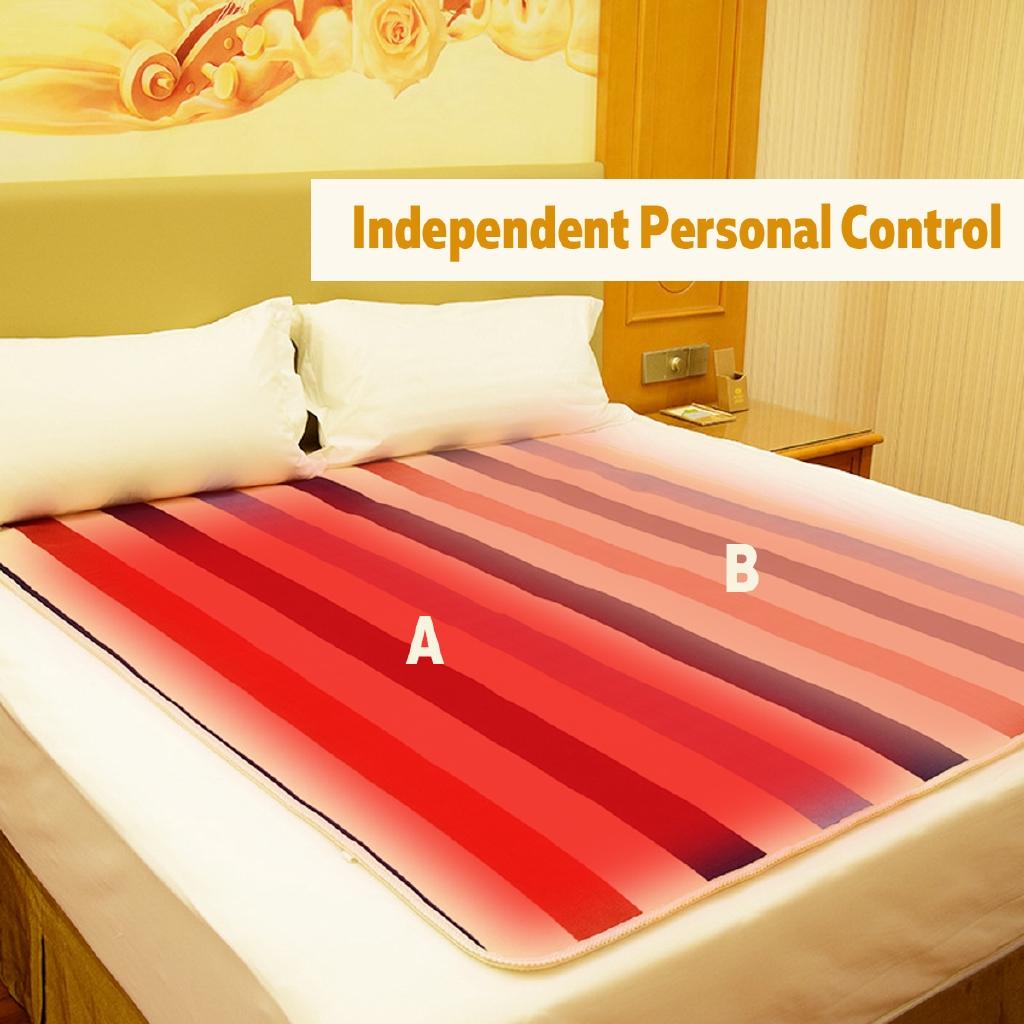 Double Body Warmer Bed Mattress Electric Heated Carpets Mat 150x180cm Automatic Electric Heating Thermostat Throw Blanket