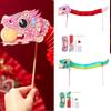 Chinese Snake Dance Craft Set Handmade 3D Snake Paper Puppet Set for Children Adult School Kindergarten
