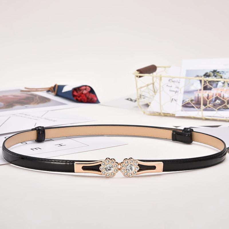 Belt Ladies Decorative Belt, Sweet Rhinestone Belt, Butterfly Pair Buckle With Belt Women