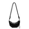 Super fire niche splicing bag women's 2025 new spring and summer versatile messenger dumpling bag popular croissant bag