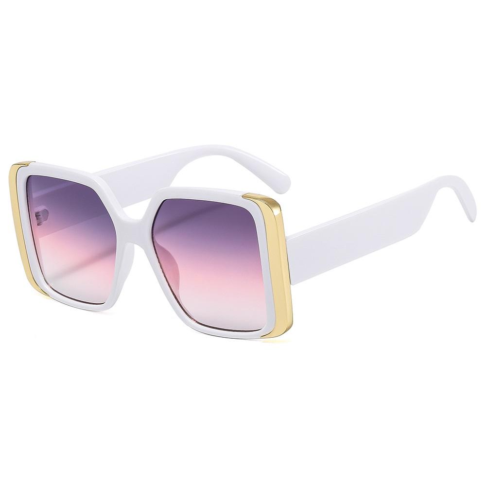 Cool Colorful Square Sunglasses Vintage UV400 Protection Blue Green Unique Eyewear Shades For Women Men Fashion
