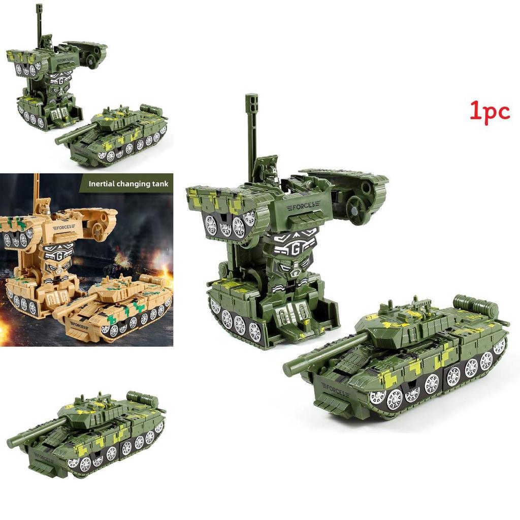 Dětský hračka tank setrvačný deformační model s transformací jedním tlačítkem pro vzdělávací hru