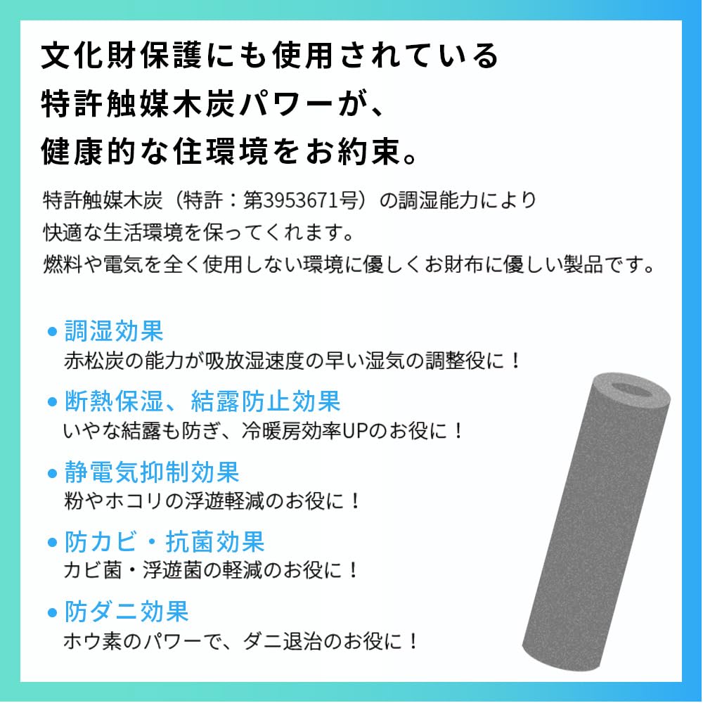 Wall Paper Revolution Dehumidifying Sheet, Charcoal Sheet, Dehumidifying and Deodorizing, Cuttable, 88cm x 1m (88cm x 1m)