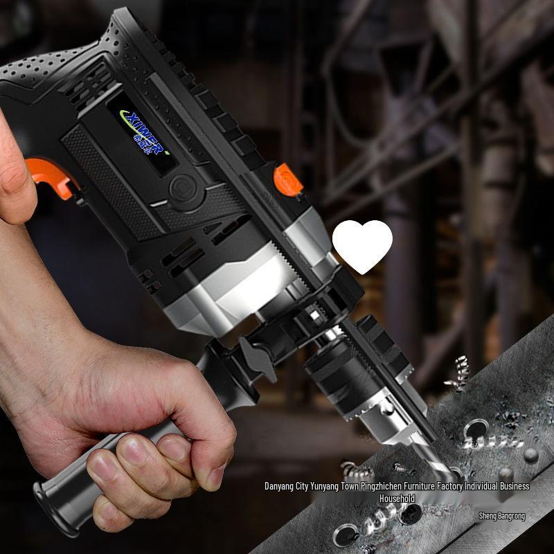 Electric Hand Drill Set with Drill Bits for Woodworking & Household Tasks