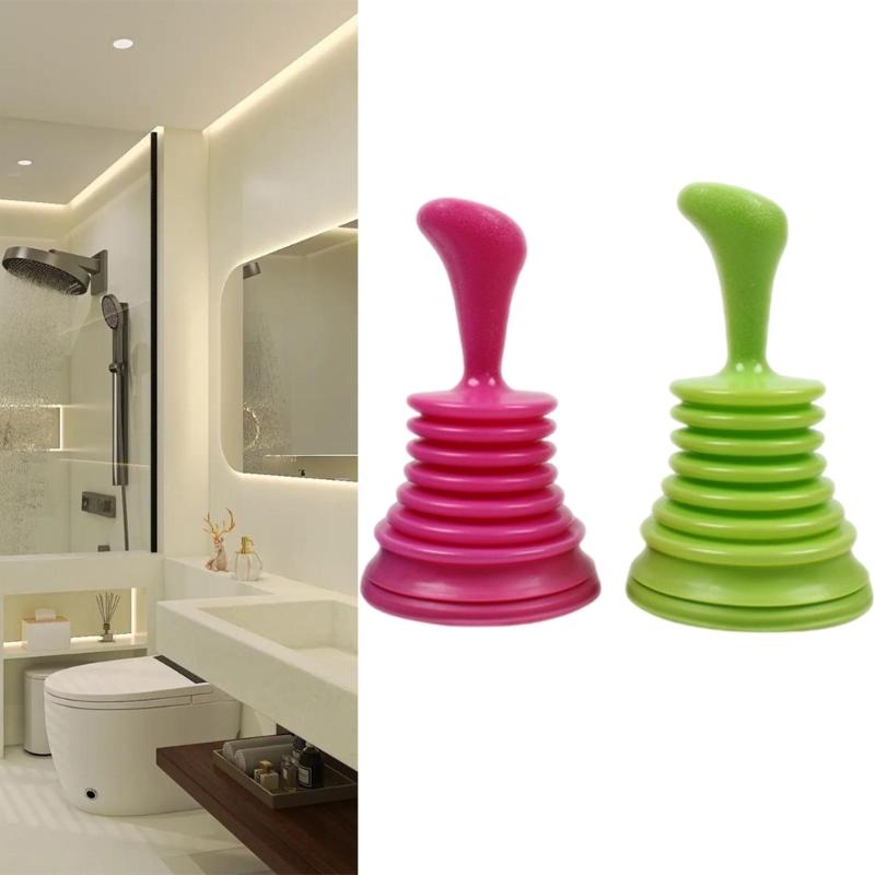 Powerful Bathroom Drain Plunger For Hair Clog Removal Rubber Construction MultiPurpose Sink Shower Cleaning Tool