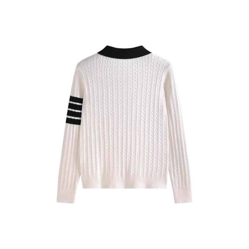 White V-neck Long-sleeved Knitted Cardigan Women's Spring Slim-fit College Style Small Man with Bottom Short Top