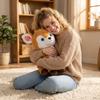 Plush Deer Stuffed Animal Soft Toy Sitting Deer Plush Doll with Antlers and Large Eyes for Kids and Collectors