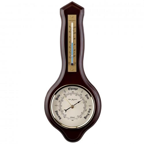 Wm.Widdop Wooden Barometer and Thermometer