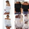 Womens Viscose Crochet Lace Trim Tshirt Business Casual Top For Office Wear And Casual Outfits