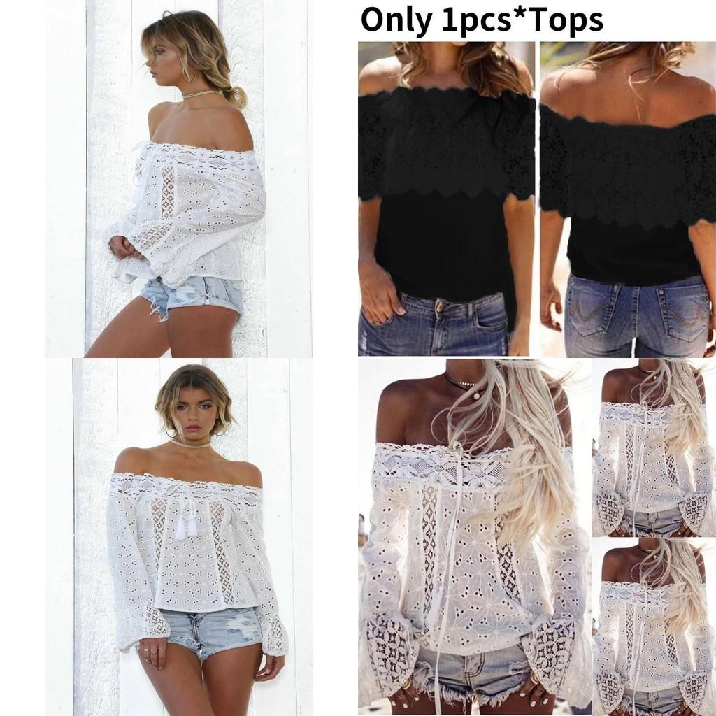Womens Viscose Crochet Lace Trim Tshirt Business Casual Top For Office Wear And Casual Outfits