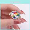 Kreative Regenbogen Buchstaben Schild Brosche Stilvolle Metallnadel Einzigartiges Buntes Abzeichen Für Alle