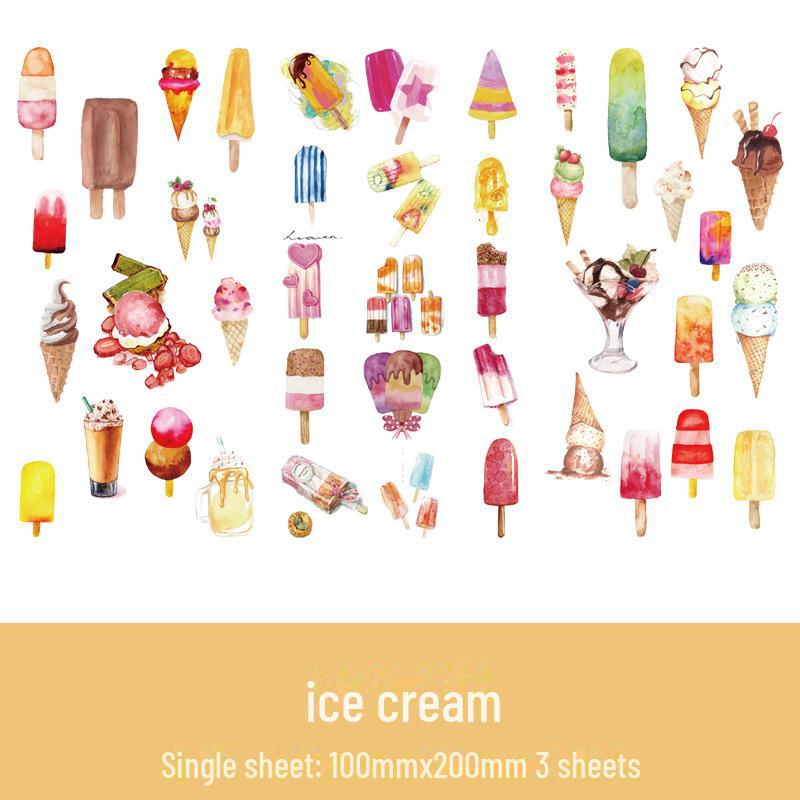 Yuezhen: 3-Piece Japanese Sticker Set - Characters, Plants, Planets, Animals, & Food; 24 Varieties