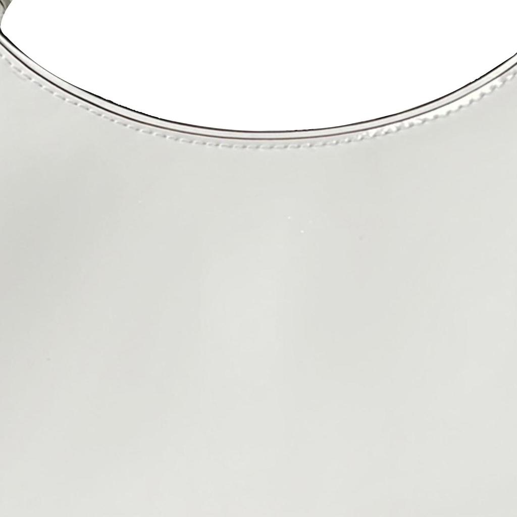 Tory Burch Emerson Double T Logo Zipper Closure Leather Crescent Bag Hobo Handbag Women Handbags White 139327-137