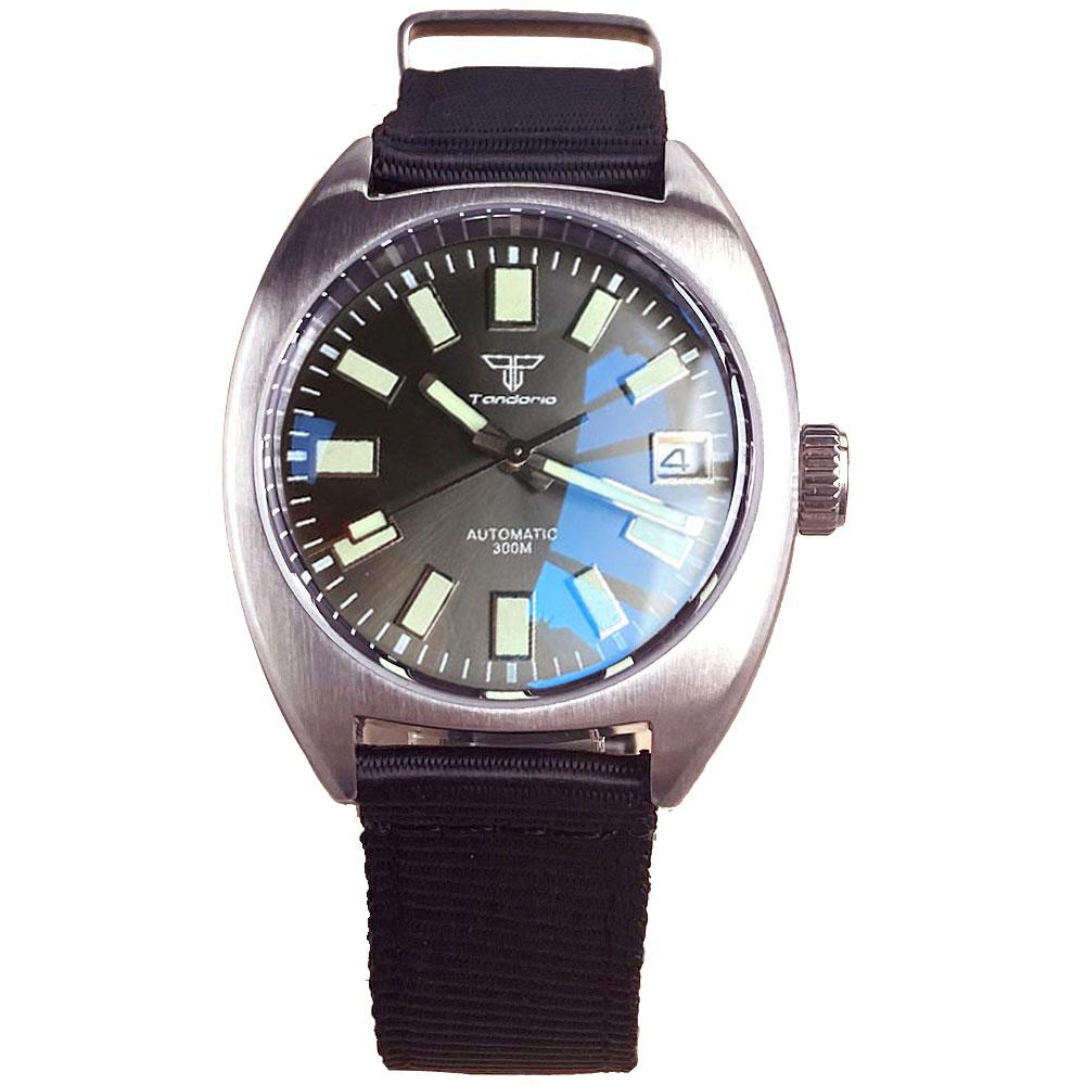 Tandorio 20ATM 36mm Military Retro Men's Diving Watches For Japan NH35 Sapphire Glass Arabic Numerals Mechanical Watch For Man