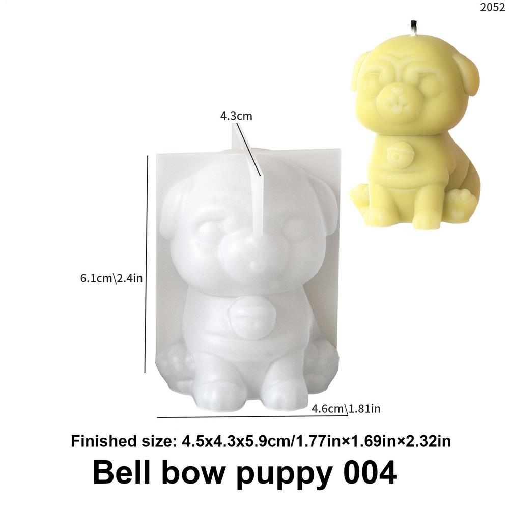 Dog Mold for Candles Home Decor Cement Moulds 3D Candle Moulds for Craft Making Silicone Desktop Decoration Casting Tool