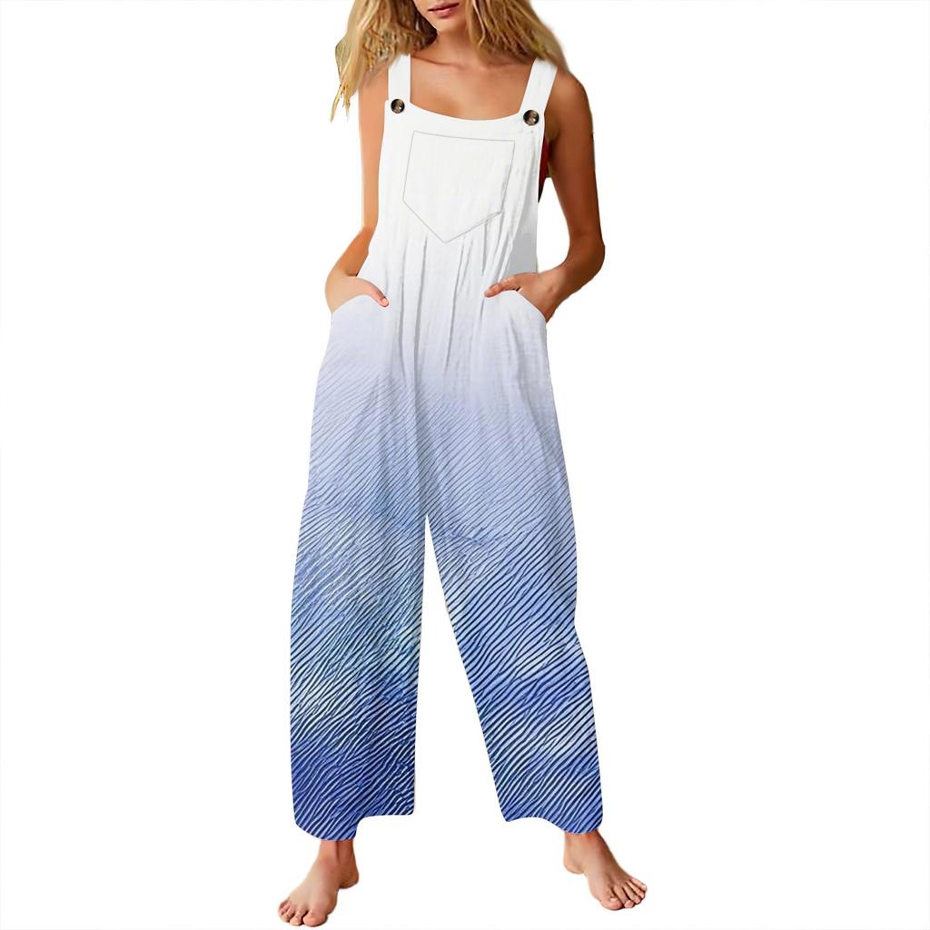 Women's Casual Fashion Sleeveless Overalls Jumpsuit