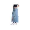 New MLB New York Yankees Denim Long Skirts Women's Light Blue 3FDSG0251-50BLL