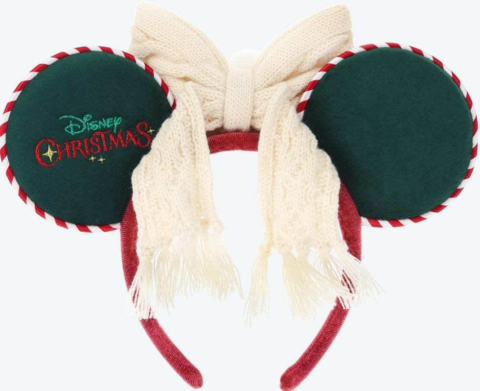 Tokyo Disney Resort Christmas 2025 Minnie Ears Headband Knit Ribbon NWT