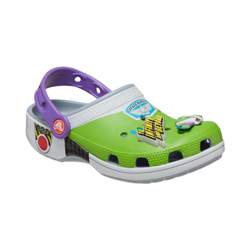 Crocs EVA Fashion Versatile Cartoon Children's Sandals Green Grey Medium Children