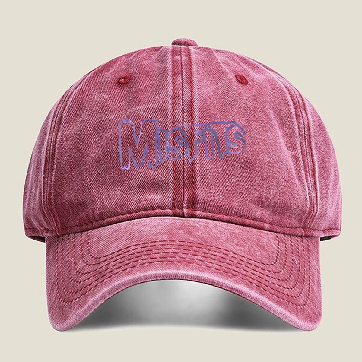 Misfits Purple Logo Washed Baseball Cap One Size