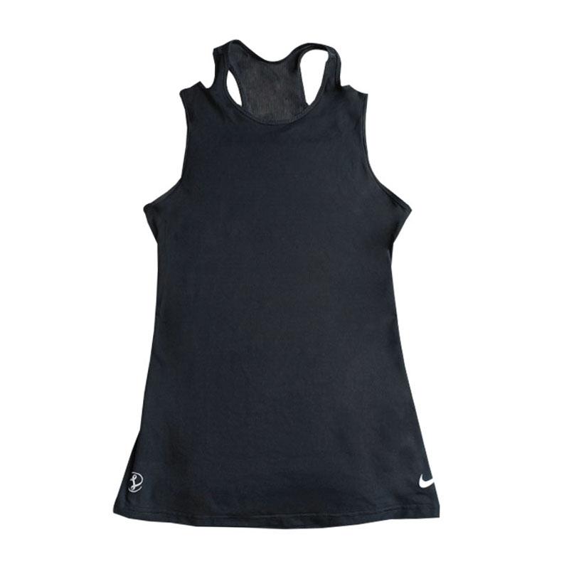 

Nike Dri-Fit Quick-Dry Elastic Breathable Racerback Yoga Tank Top Women Tops Black AQ5395-010 L
