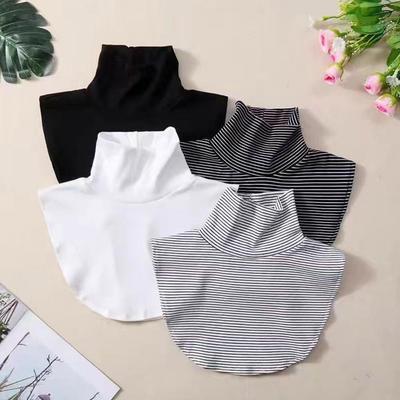 Donna Semplice Leggero e Morbido Falso Colletto Finto Dolcevita Staccabile Falso Colletto autunno Hijab Scaldacollo