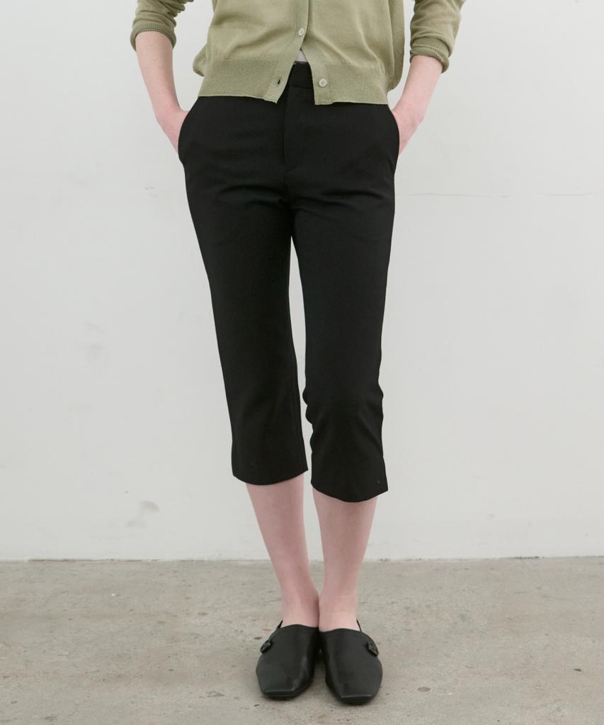 POSZER Slit Capri Pants (Black)