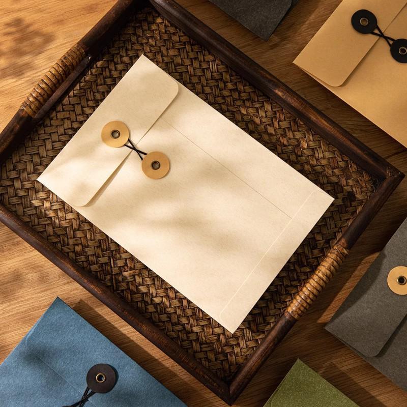 Durable Thickened Kraft Paper Envelopes String Tie Closure A4 A5 A6 Sizes Invoice Document Storage Pouch for Office Workers