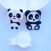 10/20pcs Cute  Cartoon Panda PVC Flexible Glue Flat Back DIY Scrapbook Embellishment Phone Craft Decoration J77