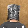 Black Moria Dwarven Battle Helmet LOTR-Inspired Medieval Armor for LARP, Cosplay, Knight Attire, and Collectible Display