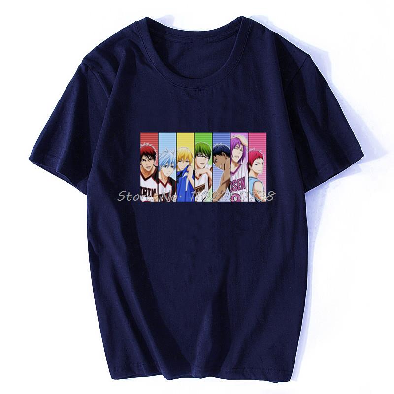 Japan  Anime Kuroko No Basket Funny Print T Shirt Men Harajuku Manga Summer Tops Causal Basketball Cartoon Tee Anime Shirt