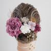 Lomeri Dahlia Hair Ornament with Pearl Perfect for and Wedding D45 Shower, Coming-of-Age Ceremonies, Graduations, Weddings, Photoshoots, (Purple)