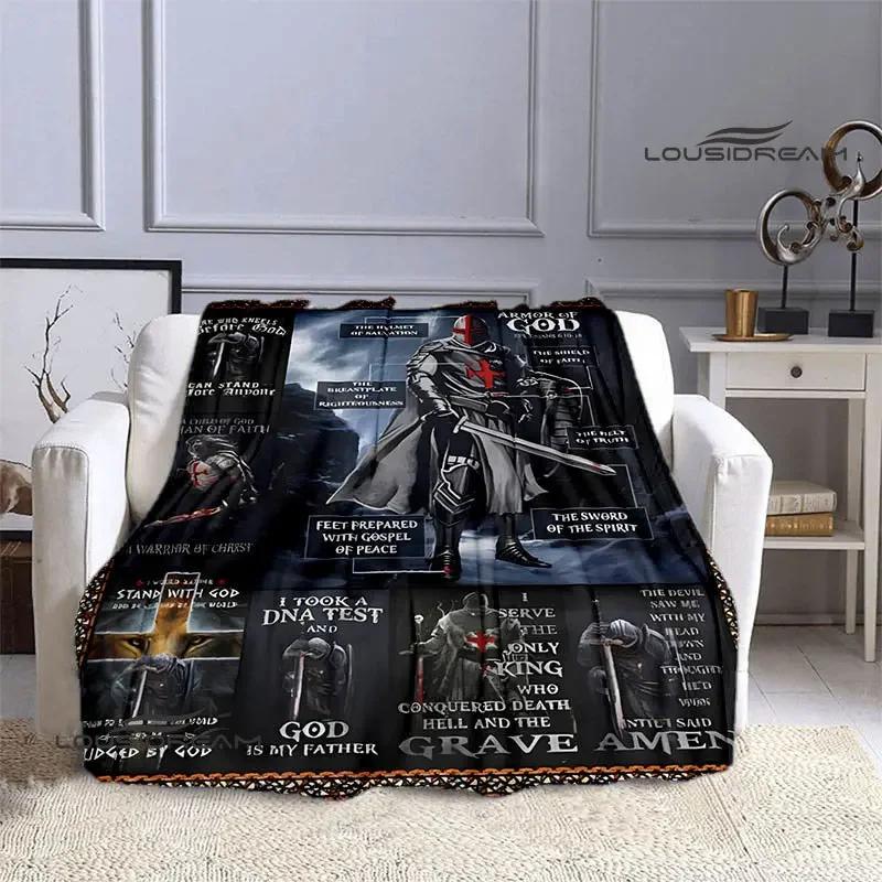 Kreuzzug Kreuz Templer Ritter Bedruckte Decke Flansch warme Decke Bettwäsche Picknickdecken Home Travel Born Geburtstagsgeschenk