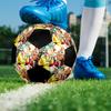 Soccer Ball Colorful Machine Stitched PVC Size 5 Team Training Competition Ready Durable High-Bounce Cool Sports Gift