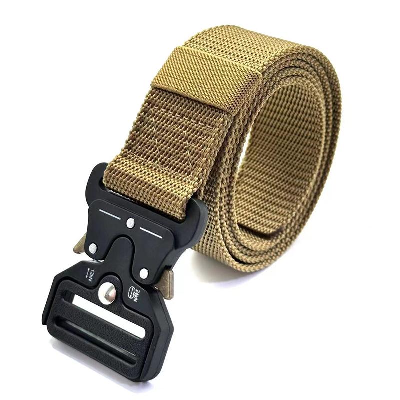 Cinturón para Hombre Outdoor Caza Táctico Cinturón de Hombre Multifuncional Combate Supervivencia Alta Calidad Lona Nailon Cinturón de Hombre Cinturón Deportivo