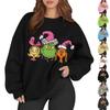 Women's Casual Fashion Long Sleeve Christmas Printed Round Neck Sweatshirt Top