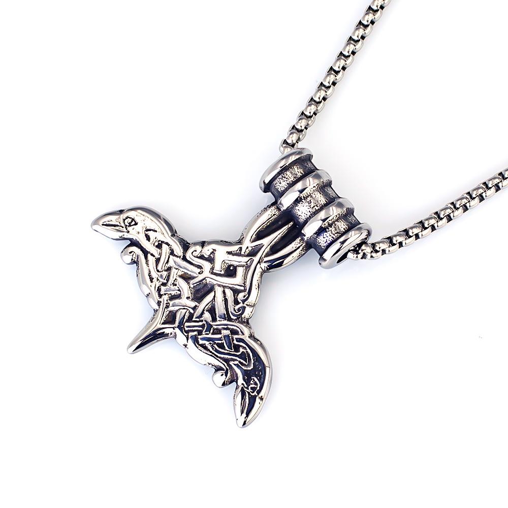 Necklace Fashion Women's Retro Hip-hop Trend Thor's Hammer Pendant