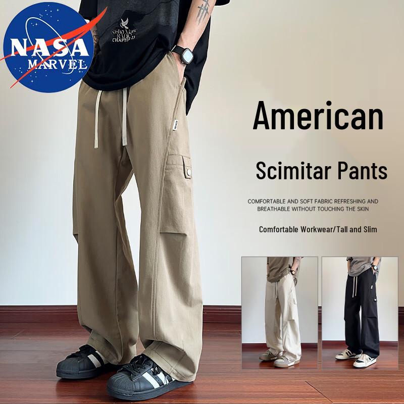 NASA MARVEL Men's Straight-Leg Workwear Cargo Pants
