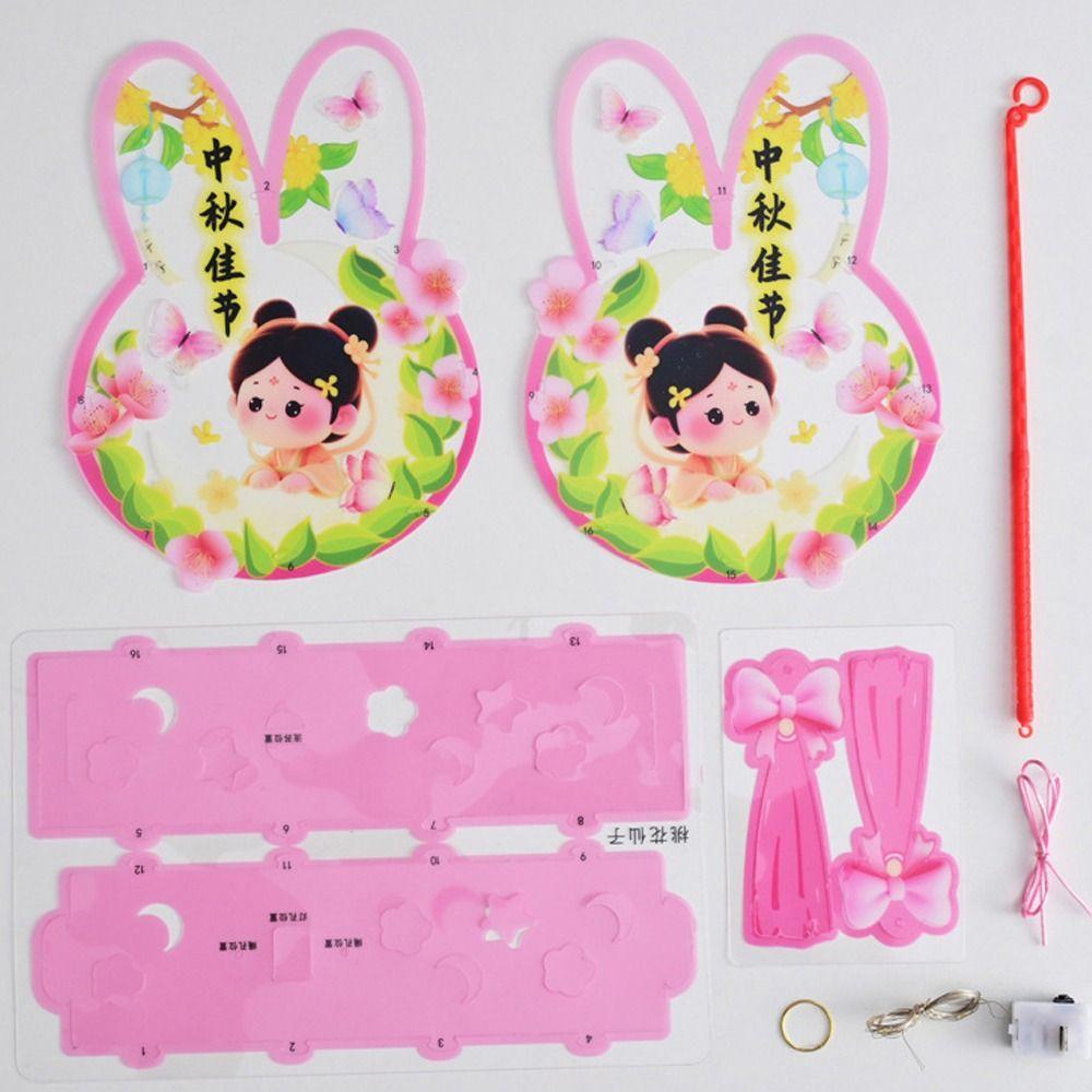 Cute Chinese Rabbit Lantern Portable Antique Lantern LED Lantern Toys  Kindergarten
