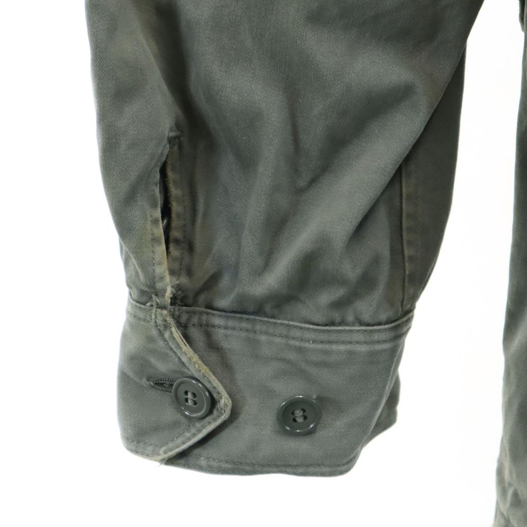 US AIR FORCE 50s Vintage Black Tag Cattle Jacket L Sage Green Field Men's Used