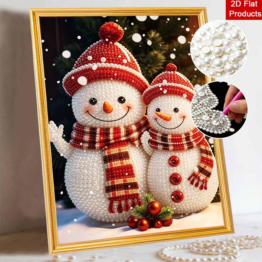 Christmas Snowman Pearl Painting Art Painting Kit Handmade Diy Home Decoration Painting
