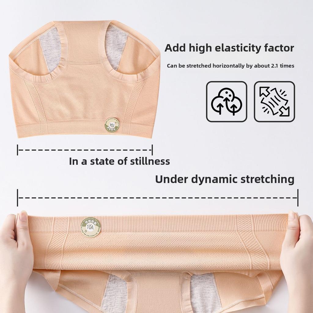 Damen Frühling und Herbst Menstruationsperiode Anti-Seitenleck Atmungsaktive Antibakterielle Schritt Taille Dreieck Slips