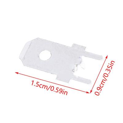 10/20 peças 6,3 mm Cobre Macho de Crimpar Blocos PCB Placas Terminais Placa de Solda PCB Terminal de Olhal Reto Inserção Retilínea Terminais de Solda