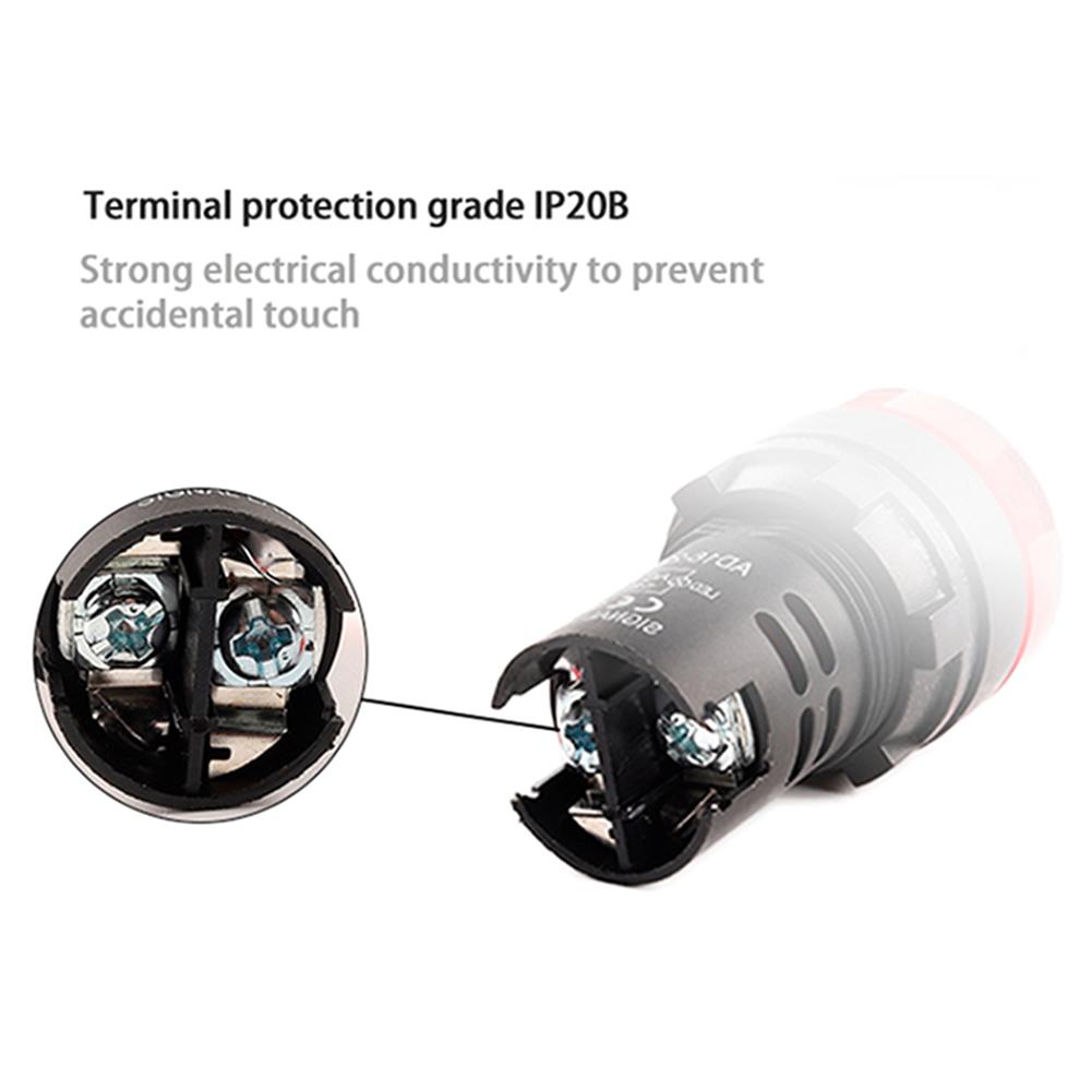 1PCS AD16-22SM 12V 24V 110V 220V 380V 22mm Flash Signal Light Red LED Active Buzzer Beep Alarm Indicator Red Green Yellow