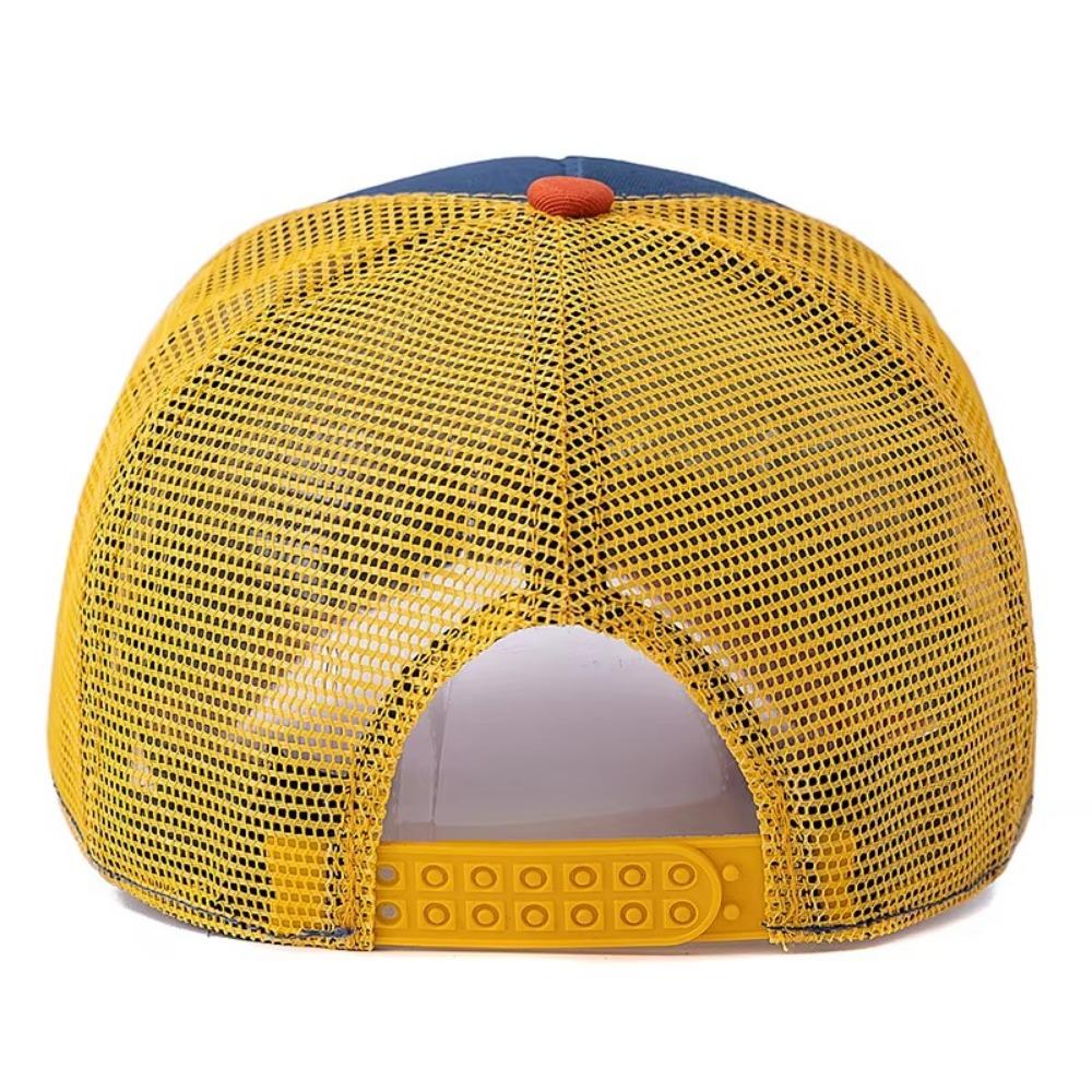 Classic Adjustable Baseball Cap Mesh Embroidered Hip Hop Hat STATION Letter Pattern Breathable Trucker Hat Men and Women
